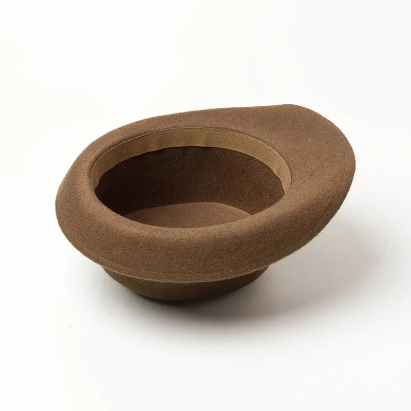 

202008-HH8184B WOOL Hemming lady fedoras hat cap women leisure hat