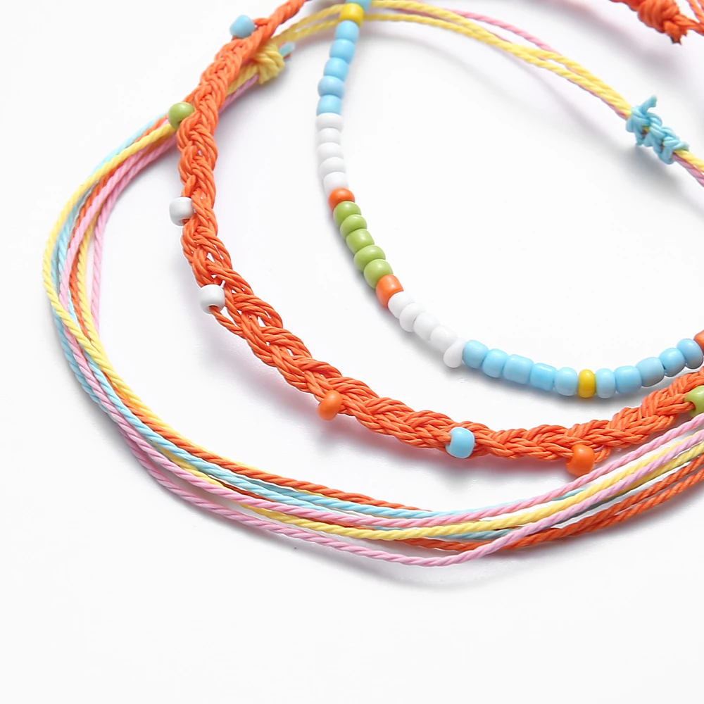 Браслеты для ног Многослойные женские винтажные анклеты с подвесками в стиле