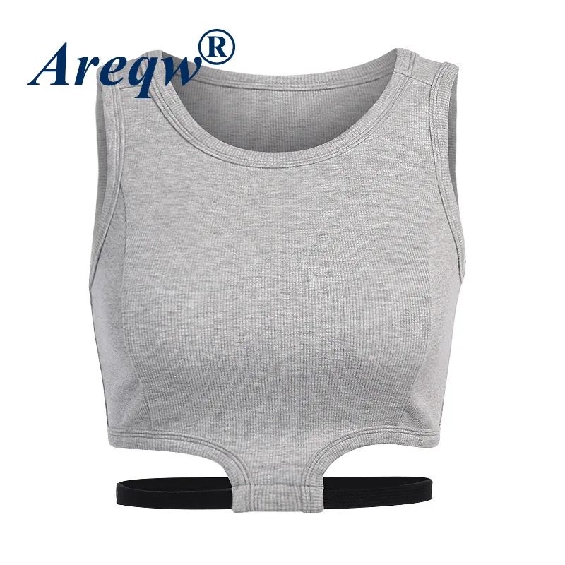 

Women's 2021 Summer Knitted Slim Slim Navel Sexy Cautious Sleeveless Vest Women