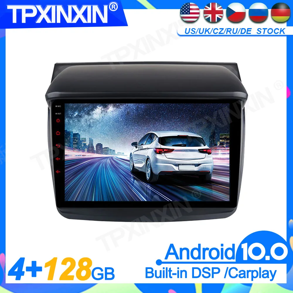 

4 + 128G Android для Mitsubishi L200 Trion 2007-2014 Автомобильный плеер Стерео GPS-навигация Мультимедиа автомобильное радио головное устройство магнитофон