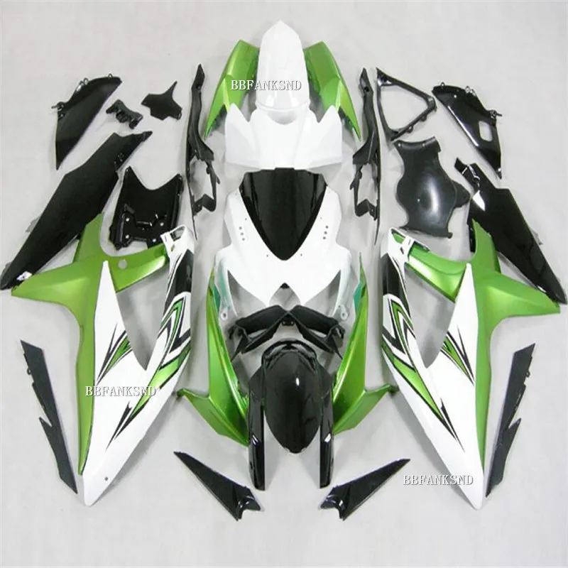 

Injection fairings kit for SUZUKI 2008 2009 2010 GSXR600 750 K8 GSXR750 R600 08 09 10 motorcycle full fairing kits green white