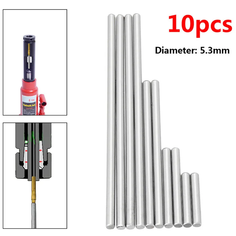 

10pcs 5.2/5.3mm Ejector Pins Set for Pushing Rifling Buttons High Hardness Full Specifications Steel Reamer Machine Tools