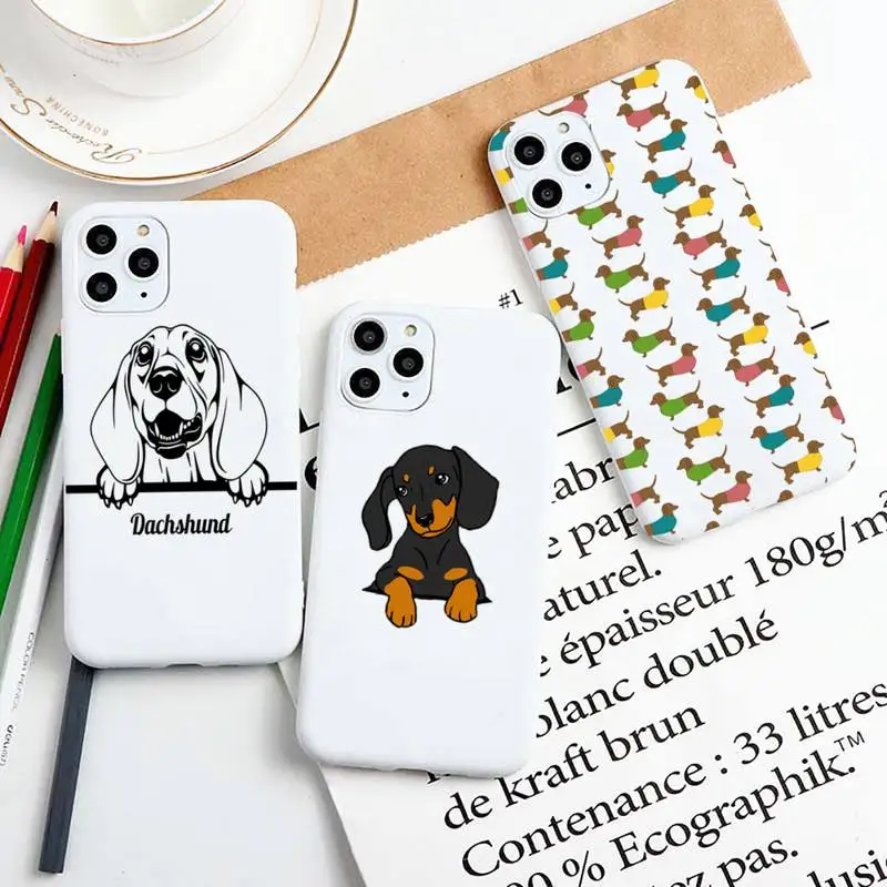 

Cartoons Dachshund Bulldog Phone Case for iPhone 11 12 13 mini pro XS MAX 8 7 6 6S Plus X 5S SE 2020 XR case