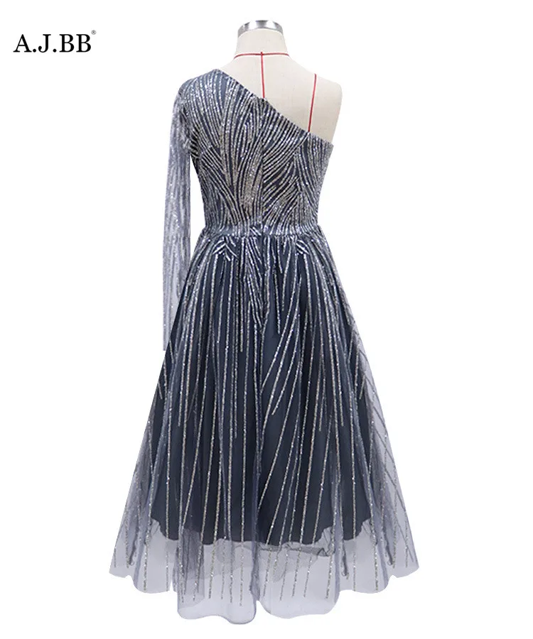 

European sexy nightclub solid color dress fashion slim single sleeve women's long skirt