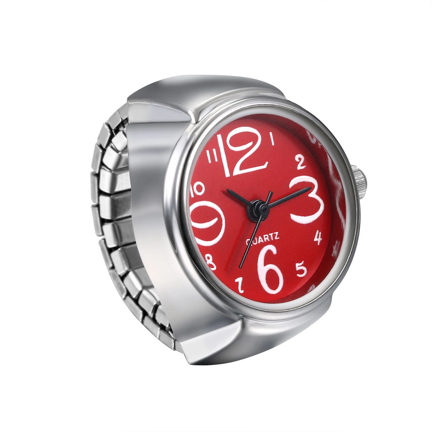 LANCARDO Fashion Dial Quartz Analog Watch Unisex Men Women Couple Ring Creative Elastic Stainless Steel Finger | Наручные часы