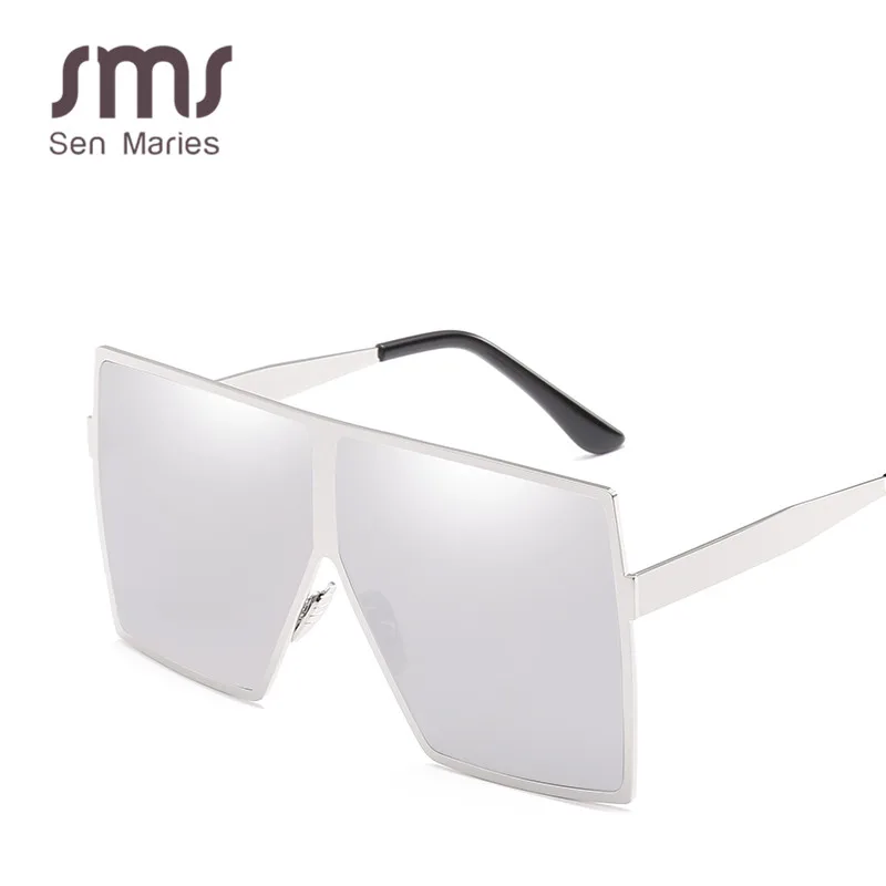 Очки с крупной квадратной оправой для женщин 2020 моды. Металлическая рамка, зеркальные линзы синего и золотого цвета, защита от УФ-лучей, стиль "винтаж".