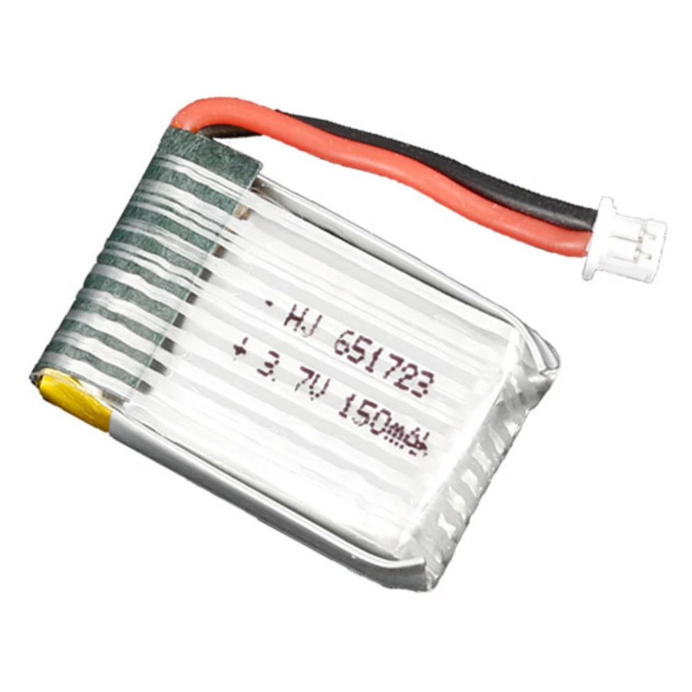 

4PCS 3.7V 150 mAh 651723 Lipolymer High Rate Battery For drone Quadcopter Helicopter 1.25 Plug