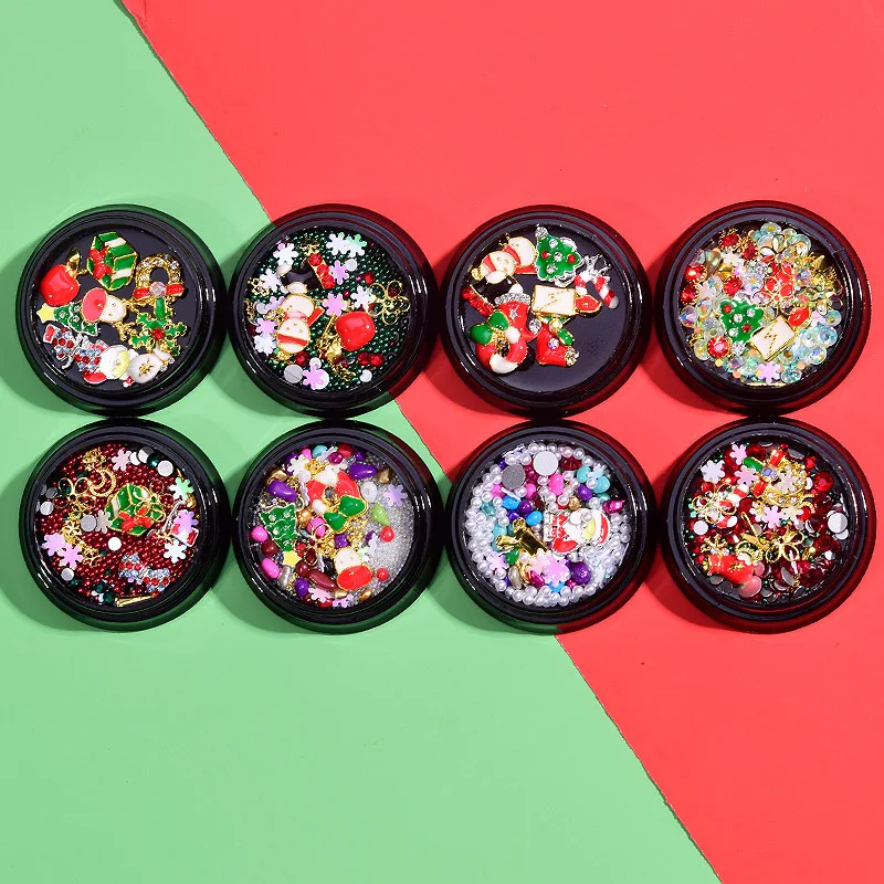 Бесплатная доставка рождественские украшения для ногтей строительный подарок