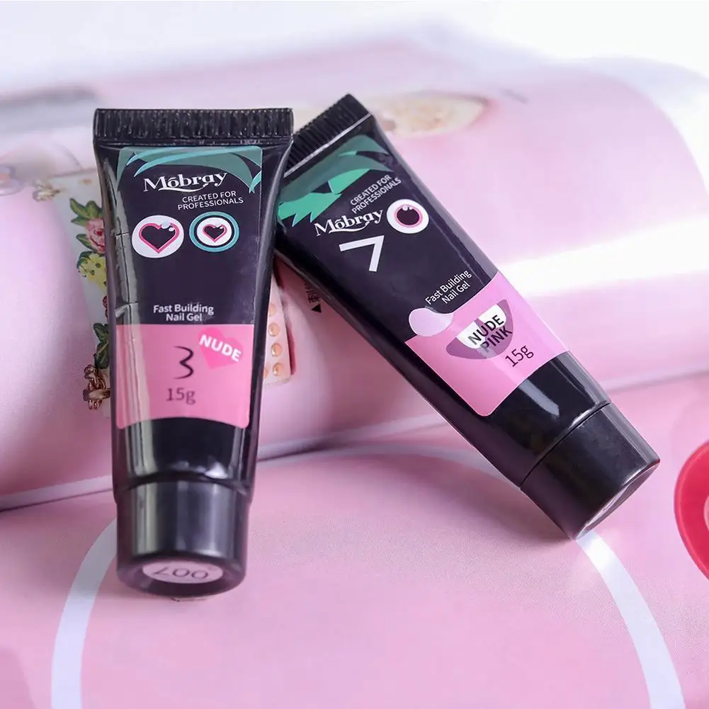 

15g Nail Art Crystal Extension Glue Quick Extension Quick-drying Phototherapy Gel To Extend Nails 10 Colors Are Available