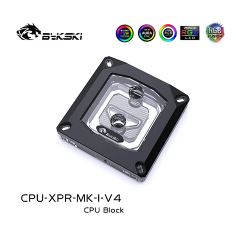 Водяной блок для процессора Bykski INTER I7 LGA 115x2011 2066 1366 5V ARGB / 12V RGB AURA SYNC CPU XPR MK I V4|Кулеры