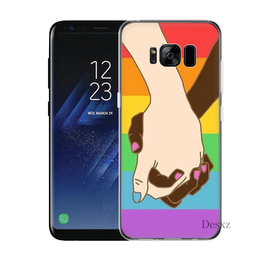 Мобильный чехол для телефона samsung A3 A5 A6 A7 A8 A9 A10 A20 A30 A40 A50 A60 жесткий ЛГБТ Радуга