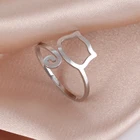 Skyrim минималистичные кольца для женщин милые кошеобразные девушки из нержавеющей стали палец Ювелирные Кольца Подарочные день рождения друг оптовая продажа 2022