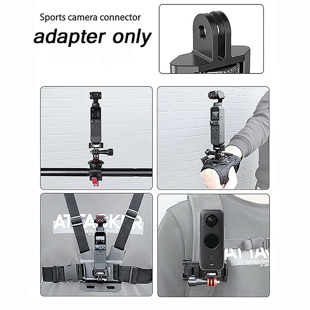 

Adjustable 1/4 Metal Screw Camera Thread Tripod Metal Adapter For Insta360 ONE X2/X Action For GoPro Hero 9 8 Camera Accessories