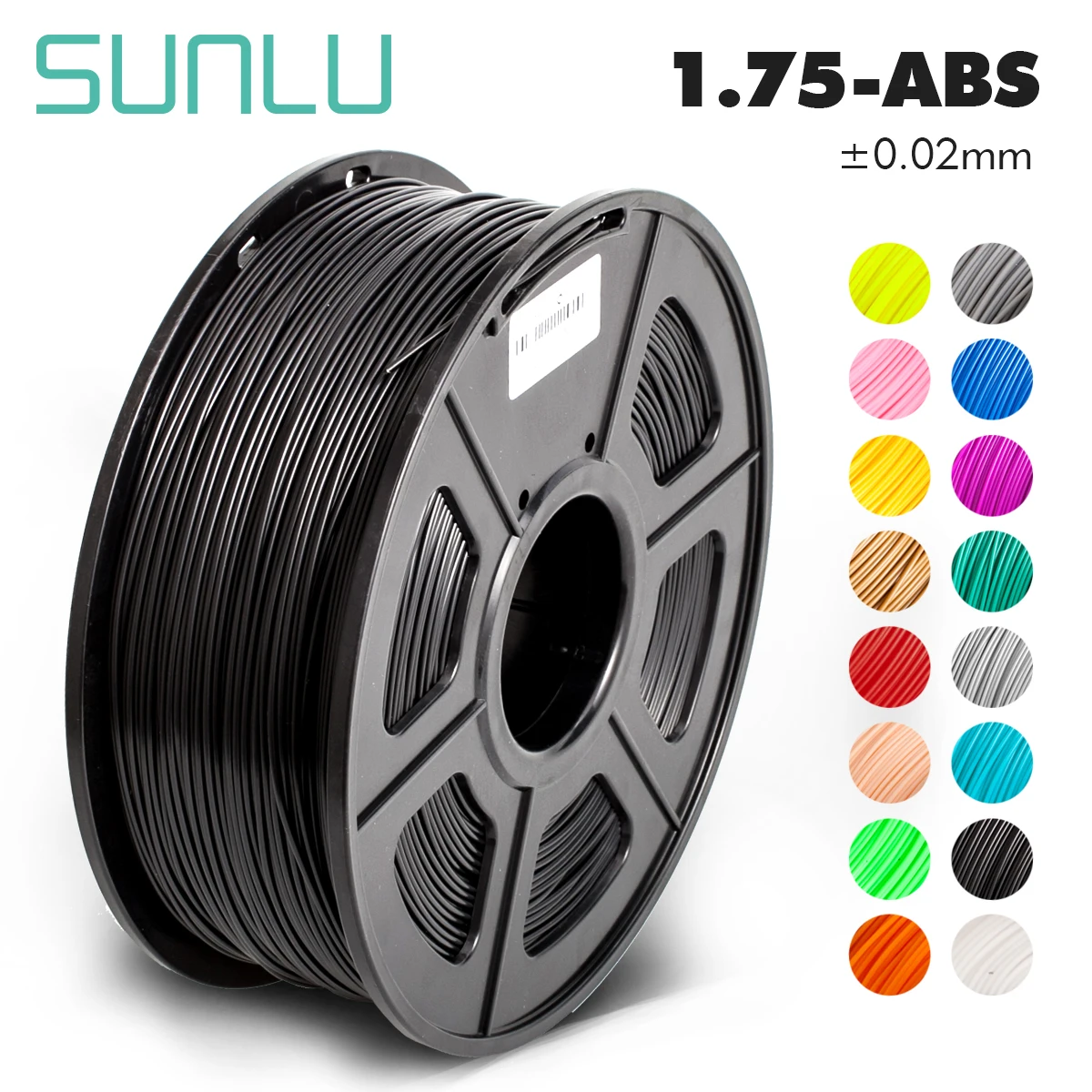 SUNLU ABS 3d Принтер Нити ABS нити 1,75 мм 3D печать нити с низким запахом погрешность+/-0,02 мм 2,2 фунтов(1 кг