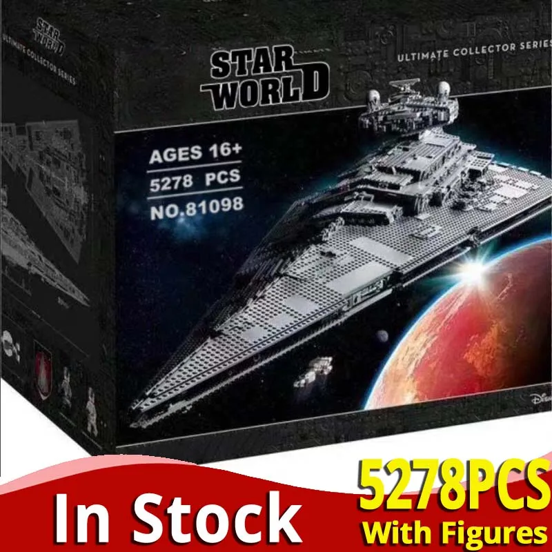 В наличии UCS 81098 имперский Звездный Разрушитель план фильма Звездные войны