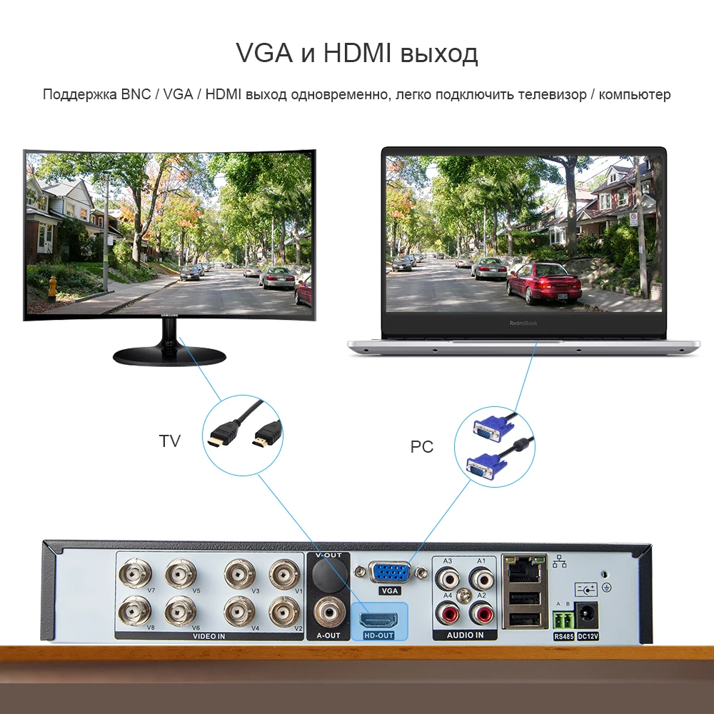 DEFEWAY 1080P видео Surveilla комплекты 8CH DVR HDMI CCTV камера Всепогодная домашняя камера безопасности 2000TVL 1 ТБ жесткий диск Ahd камера