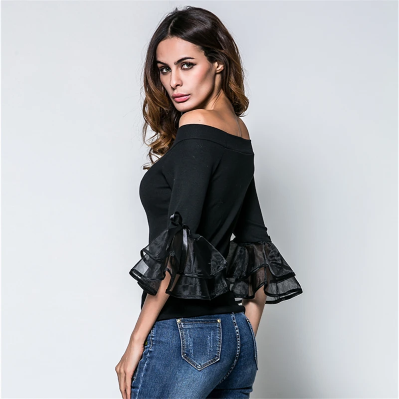 Европейская мода весна лето новинка футболки из сетчатой пряжи женские