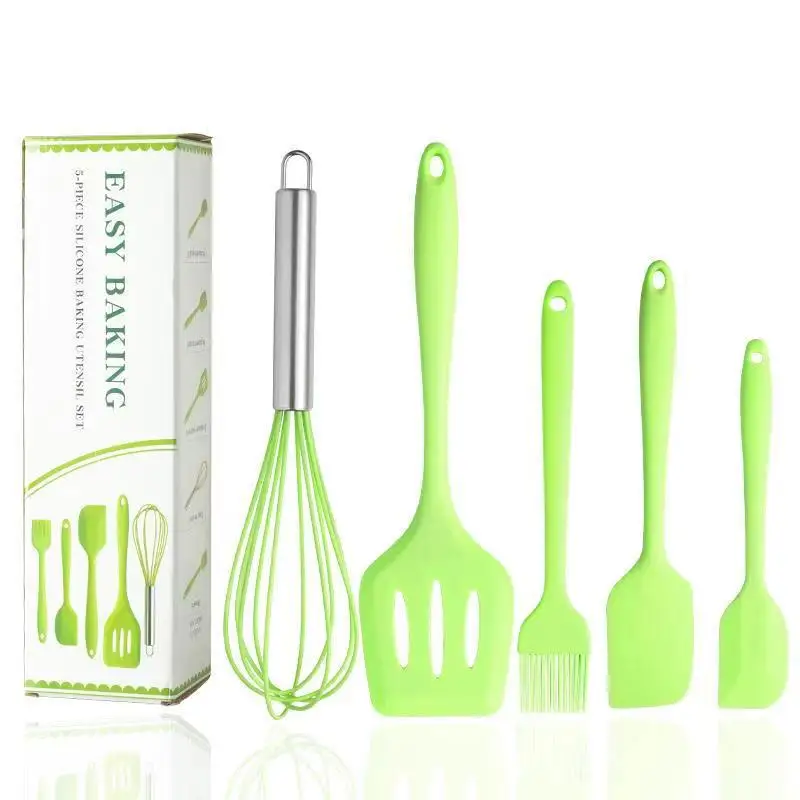 

5pcs Cooking Tools Set FDA Aproved Utensils Kitchen Spoon Spatula Soup Spoon Ladle Scraper Non-Stick Cookware Kitchen Tools