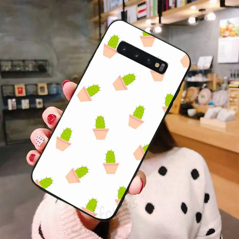 

Cartoon cute plant cactus Phone Cases For Samsung A50 A51 A71 A20E A20S S10 S20 S21 S30 Plus ultra 5G M11 cover funda shell
