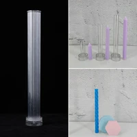 church party plastic match large cylinder rib handmade long pole soap making candle mold stripe