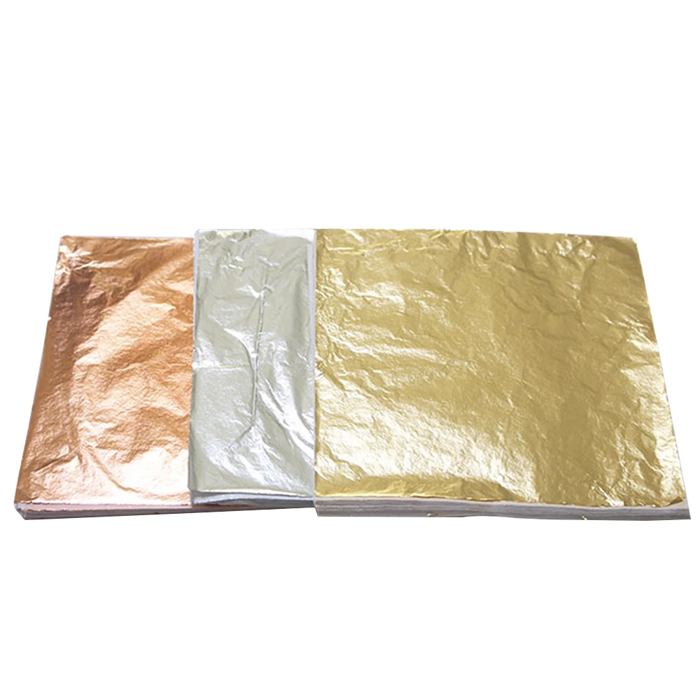 Листы из фольги с имитацией золотых листьев медные листья 200 шт. 14 см/16 см для