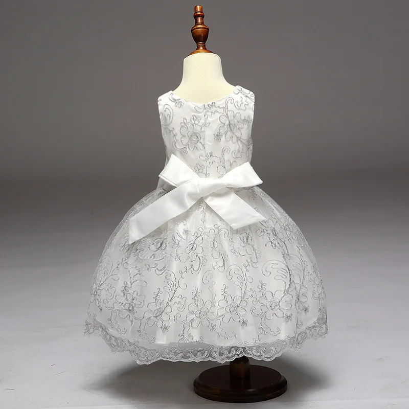 2021 Летнее платье принцессы для девочек с вышивкой Платье цвета шампанского
