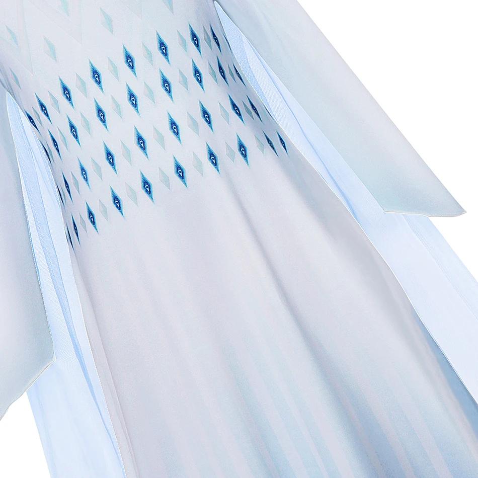 Новый костюм Снежной Королевы 2 Elza белое платье для девочек Рождественский