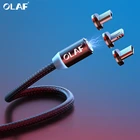 Магнитный кабель USB Type C 1 м, 2 м для Huawei P30, Samsung, кабель Micro USB для быстрой зарядки, usb-шнур для iphone 11, магнитное зарядное устройство