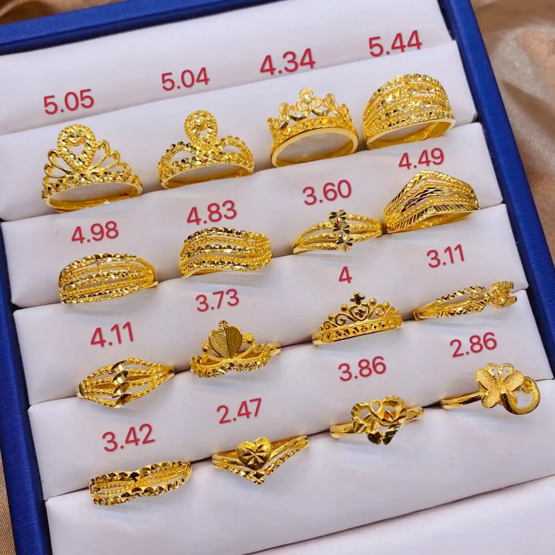 Кольцо из чистого золота HX 24 К Настоящее золото 999 пробы элегантные блестящие