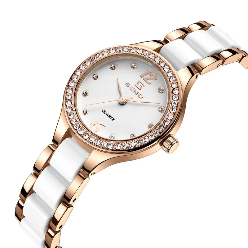 Watch new ceramic ladies watch inlaid brick fashion waterproof hot-selling female quartz watch enlarge