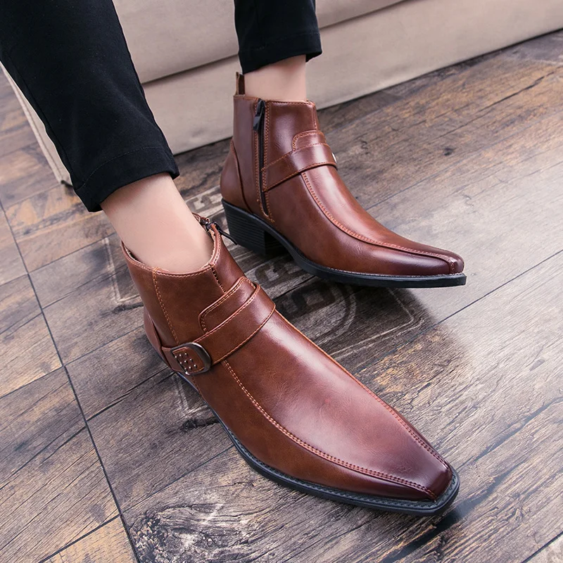 Мужские ботинки в британском стиле Сезон весна осень Уличная обувь Модные