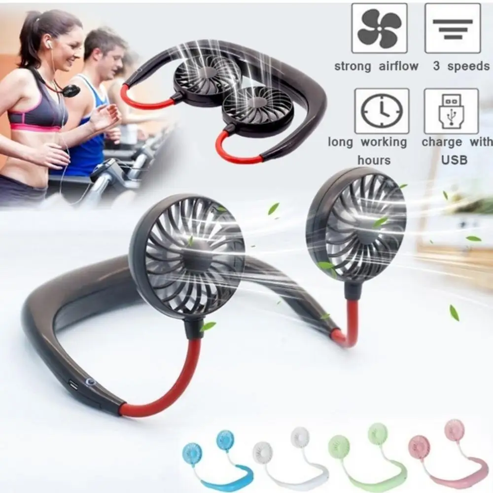 USB Перезаряжаемый Персональный вентилятор громкой связи дизайн наушников