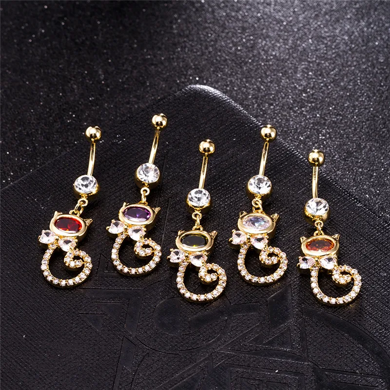 2020 Стильные Кольца для пупка с изображением милого лисы кольца 316L украшения 1 шт. |