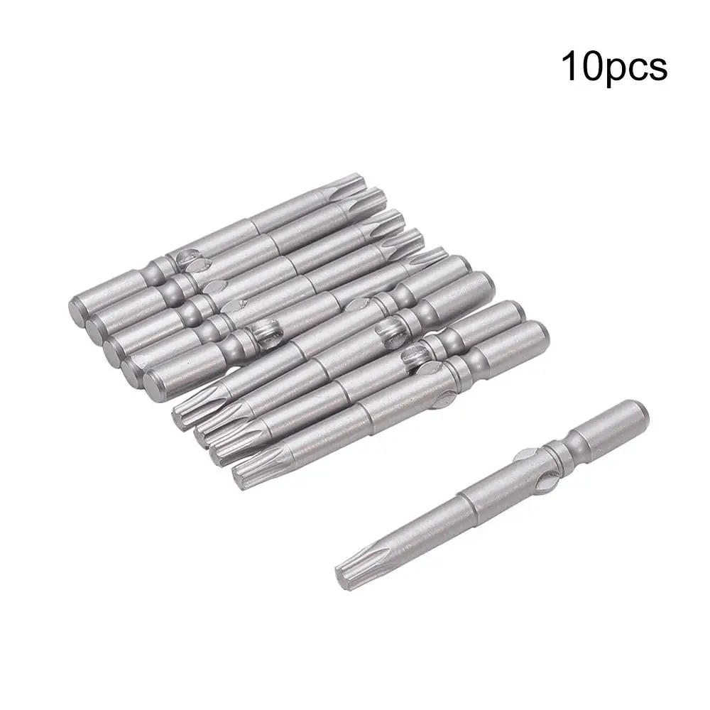 10Pcs 60mm Magnetic Torx Screwdriver Bits S2 4/5/6mm Diameter Round Shank Batch Head T5 T6 T7 T8 T9 T10 T15 T20 T25 | Инструменты