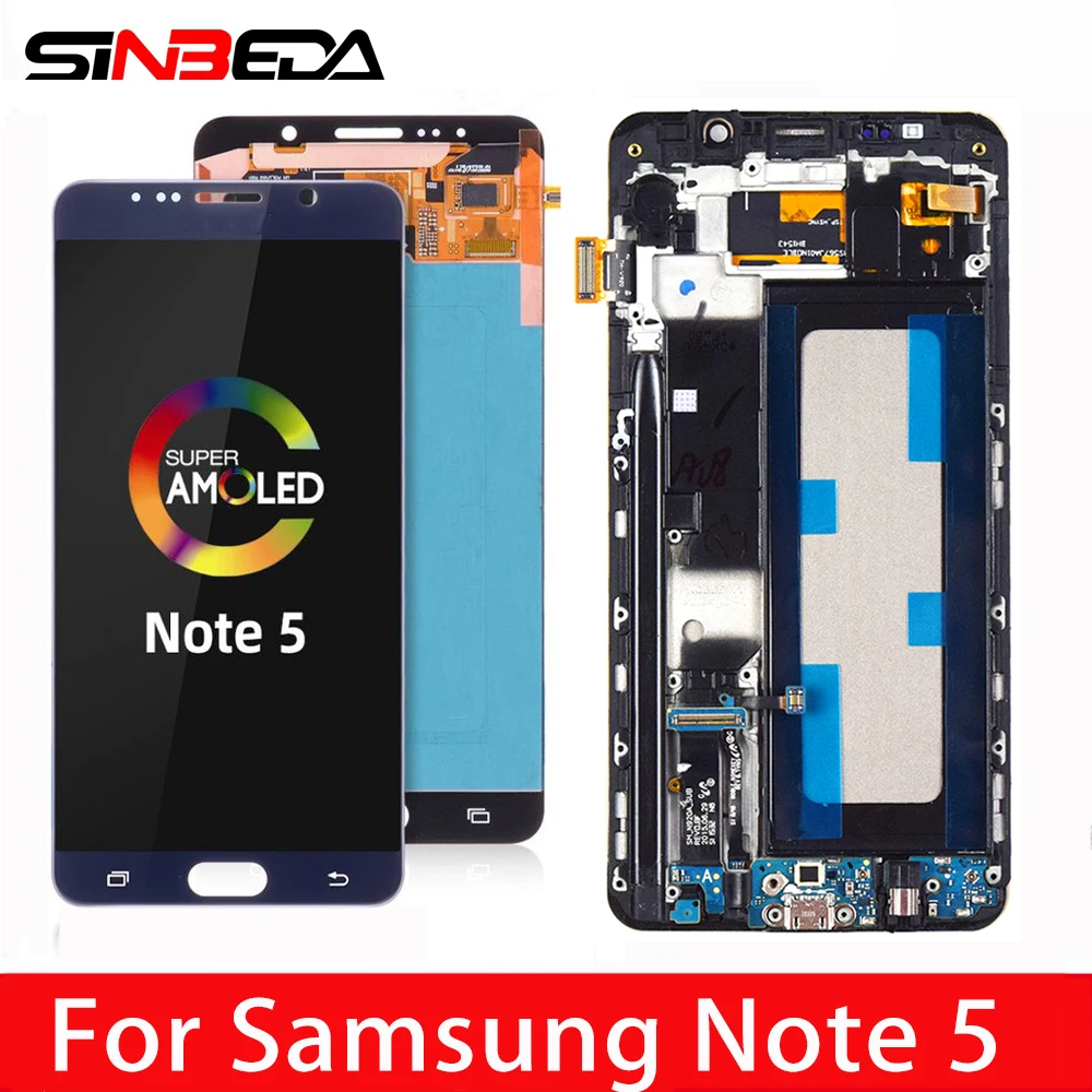 ЖК-дисплей Super AMOLED для SAMSUNG GALAXY Note 5 N9200 N920F N920T N920A N920V с сенсорным экраном и
