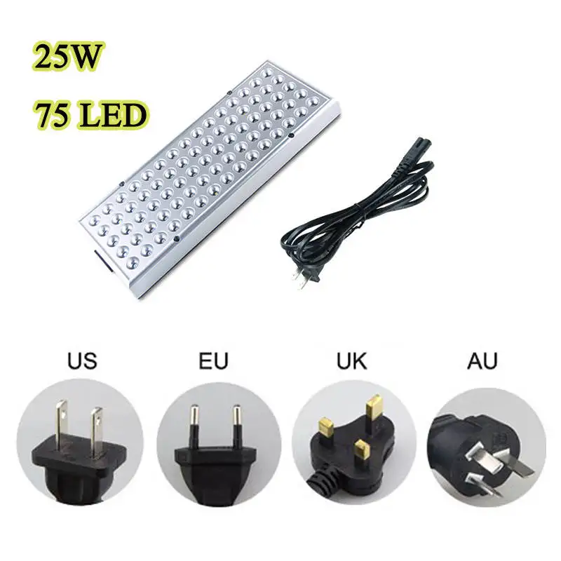 25W 75LED 25 Вт/45 Вт Светодиодный светильник панели для выращивания растений семена культиво выращивание Фито лампа УФ ИК Комплект для внутреннего теплицы growbox комнаты овощи палатка - Испускаемый цвет: 25W 75LED