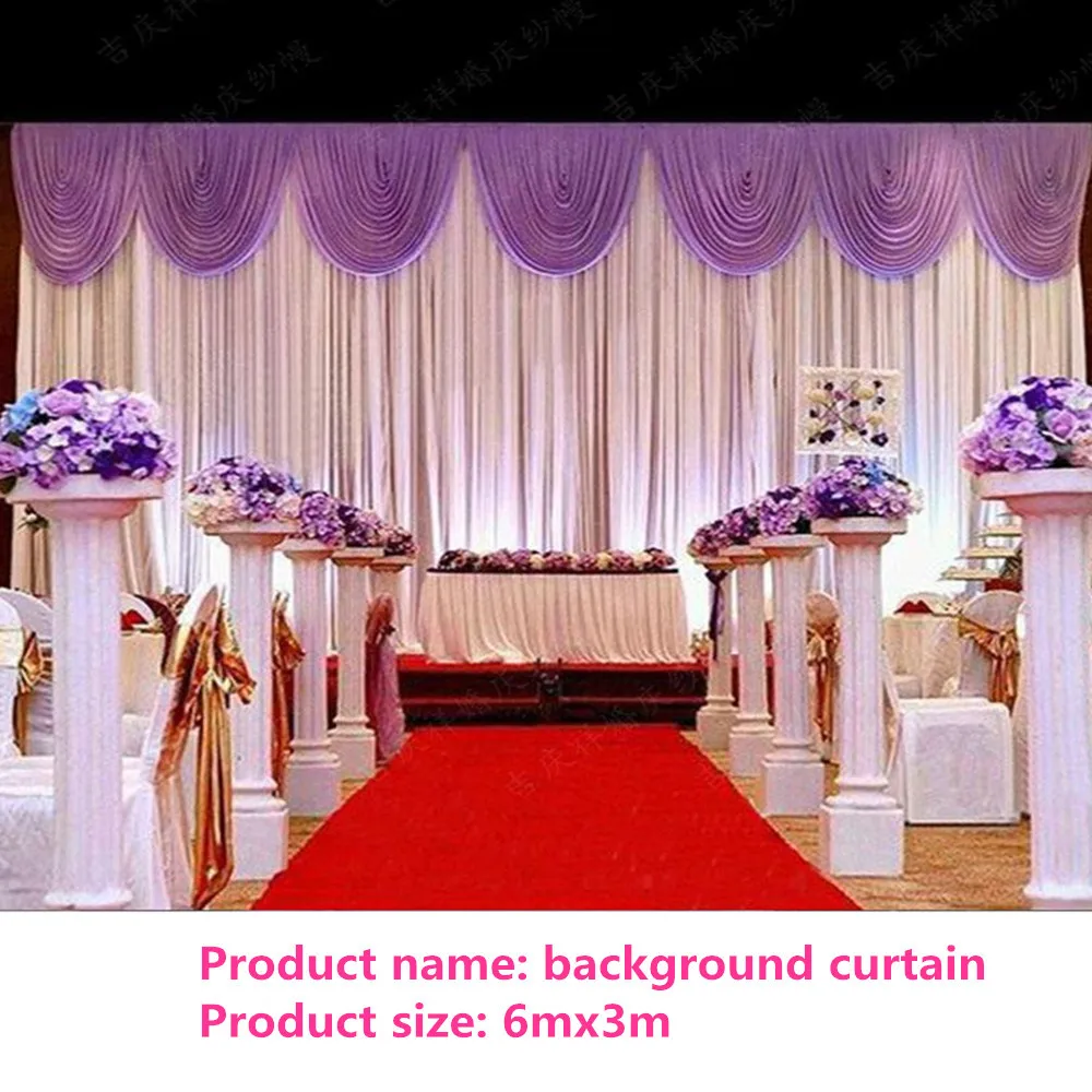 

Christmas 3mx6m wedding backdrop with sequins swags backcloth Party Curtain Celebration Stage curtain Background wall decor