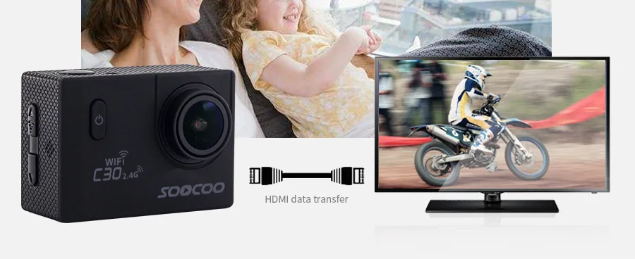 soocoo C30/C30R Экшн-камера 20MP 4K Wifi Ultra HD 1080 P/60FPS Водонепроницаемая мини-камера для велосипеда уличная спортивная DV камера