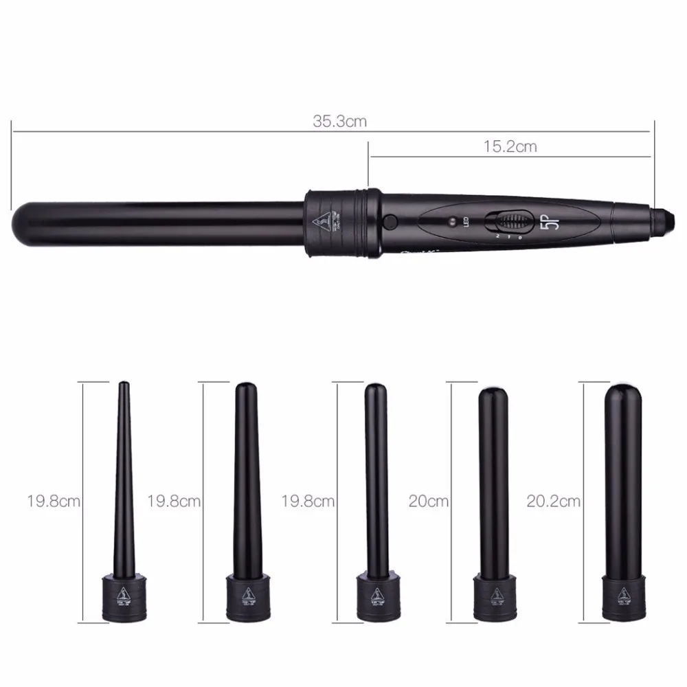 5 в 1 щипцы для завивки волос профессиональные турмалин керамический инструмент