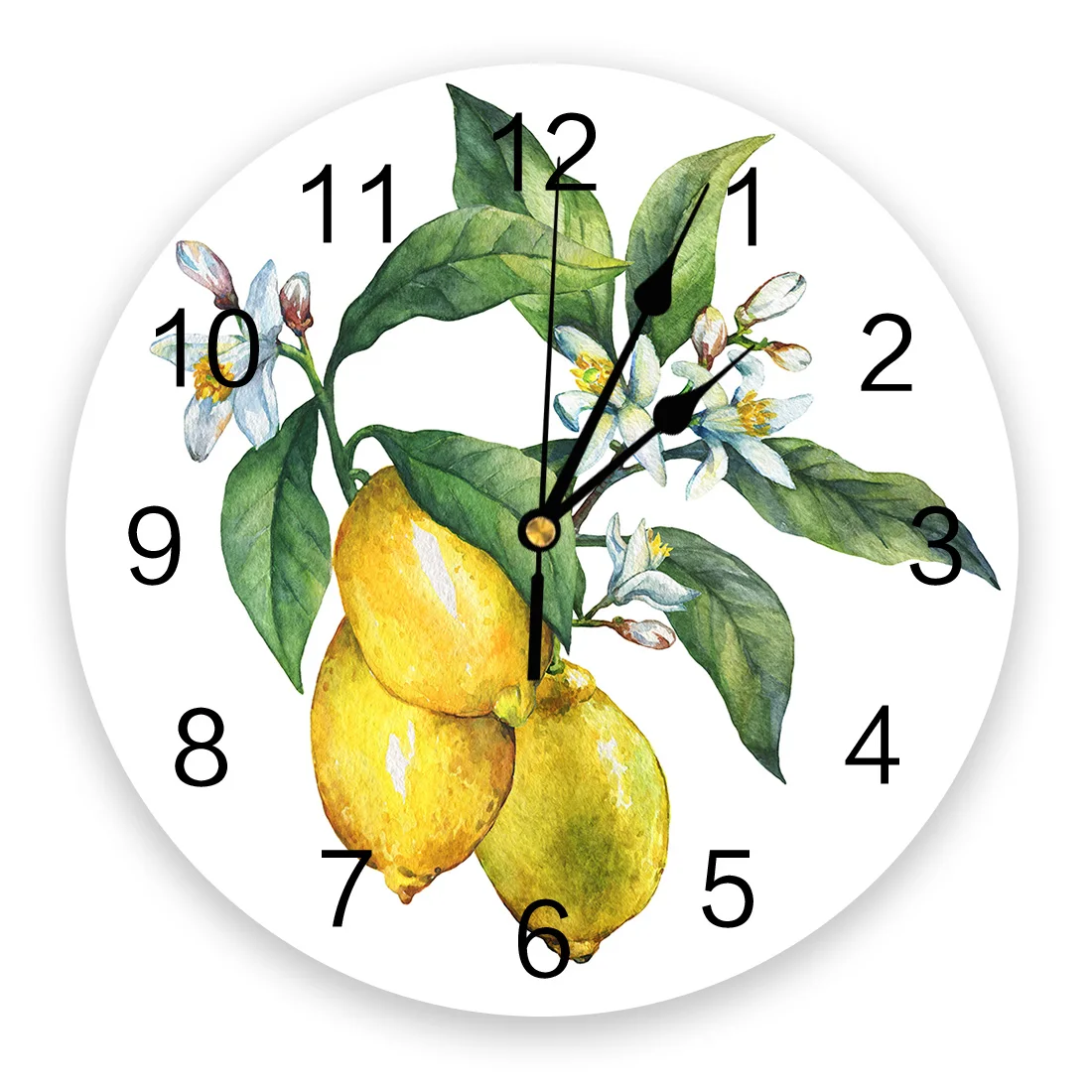 

Modern Wall Clock Lemon Fruit PVC Wall Clock Home Decor Bedroom Silent Oclock Watch Wall for Living Room