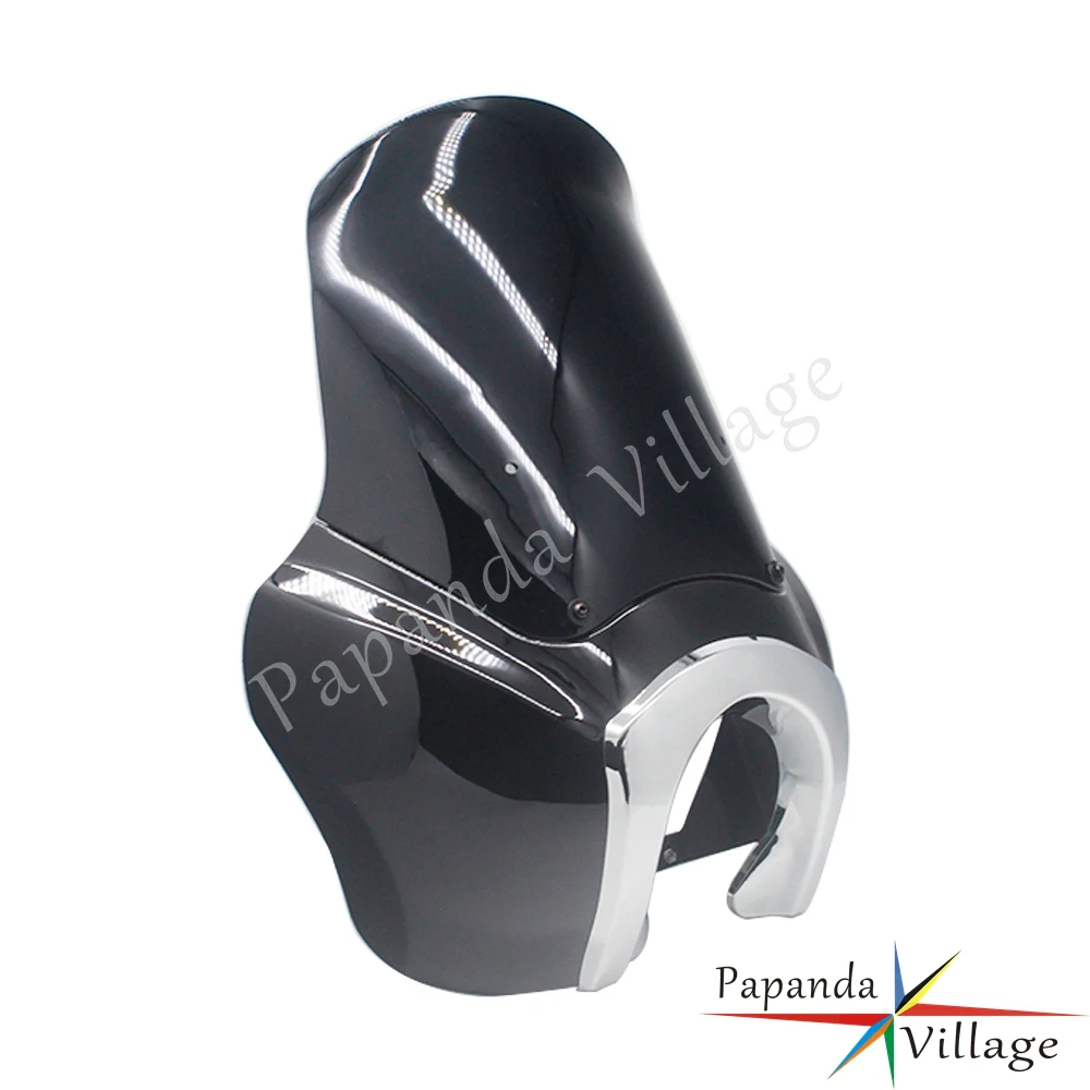 

Black Smoke Clear Head Light Mask Headlight Fairing Windshield Front Cowl For Harley Softail Street Bob Standard FXST FXBB 18-21