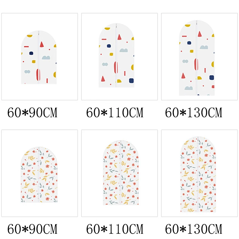 

Floral Clothes Hanging Garment Bags Clothes Dust Cover Home Storage Bag Dustproof Cover Clothes Bag Wardrobe Hanging Clothing