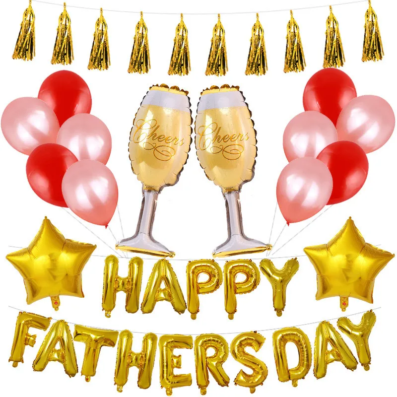 

Счастливый День отца шар костюм 16 дюймов Happy Fathers Day письмо Фольга воздушные шары Алфавит баннеры Father's Day Декор Аксессуары