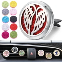 new car air diffuser locket free wing stainless steel vent freshener car essential oil diffuser perfume aromatherapy necklace