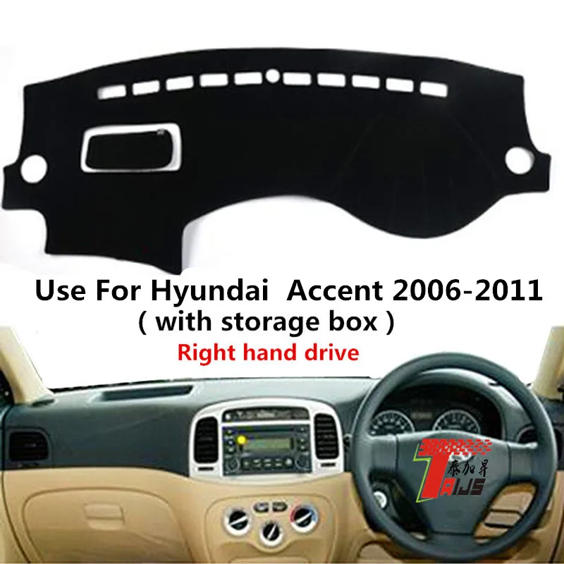 

TAIJS Factory Simple 3colors Polyester Fibre Car Dashboard Cover For Hyundai Accent 2006 0708091011 Right hand drive