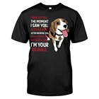 Хлопковая футболка CLOOCL Beagle, футболки с принтом в виде милой собаки, топы унисекс с коротким рукавом, забавные хлопковые черные мужские и женские футболки, Прямая доставка