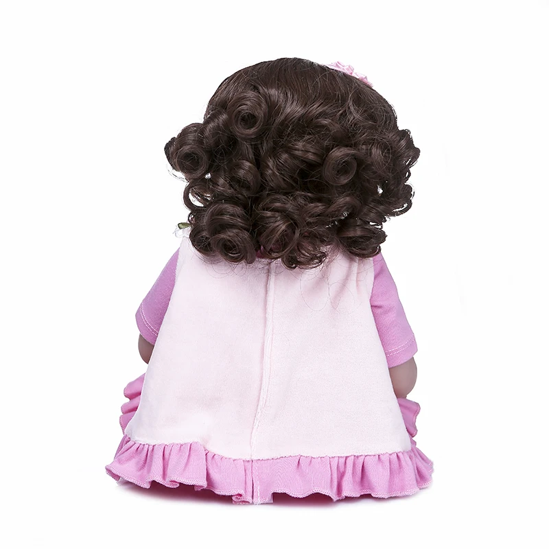 Оригинальная полностью мягкая силиконовая кукла NPK 47 см кукла-младенец девочка