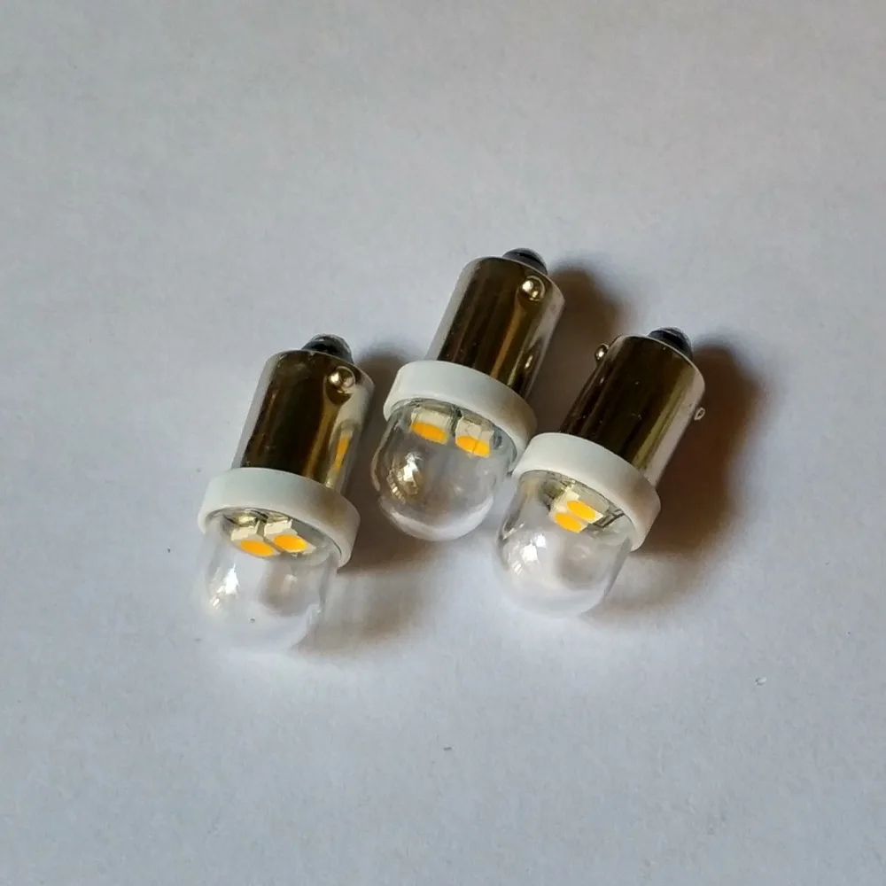 Смесь цветов AC 6,3 V Ba9s 2 SMD 3528 Светодиодный светильник для игры пинбол машины ясной крышкой 6v