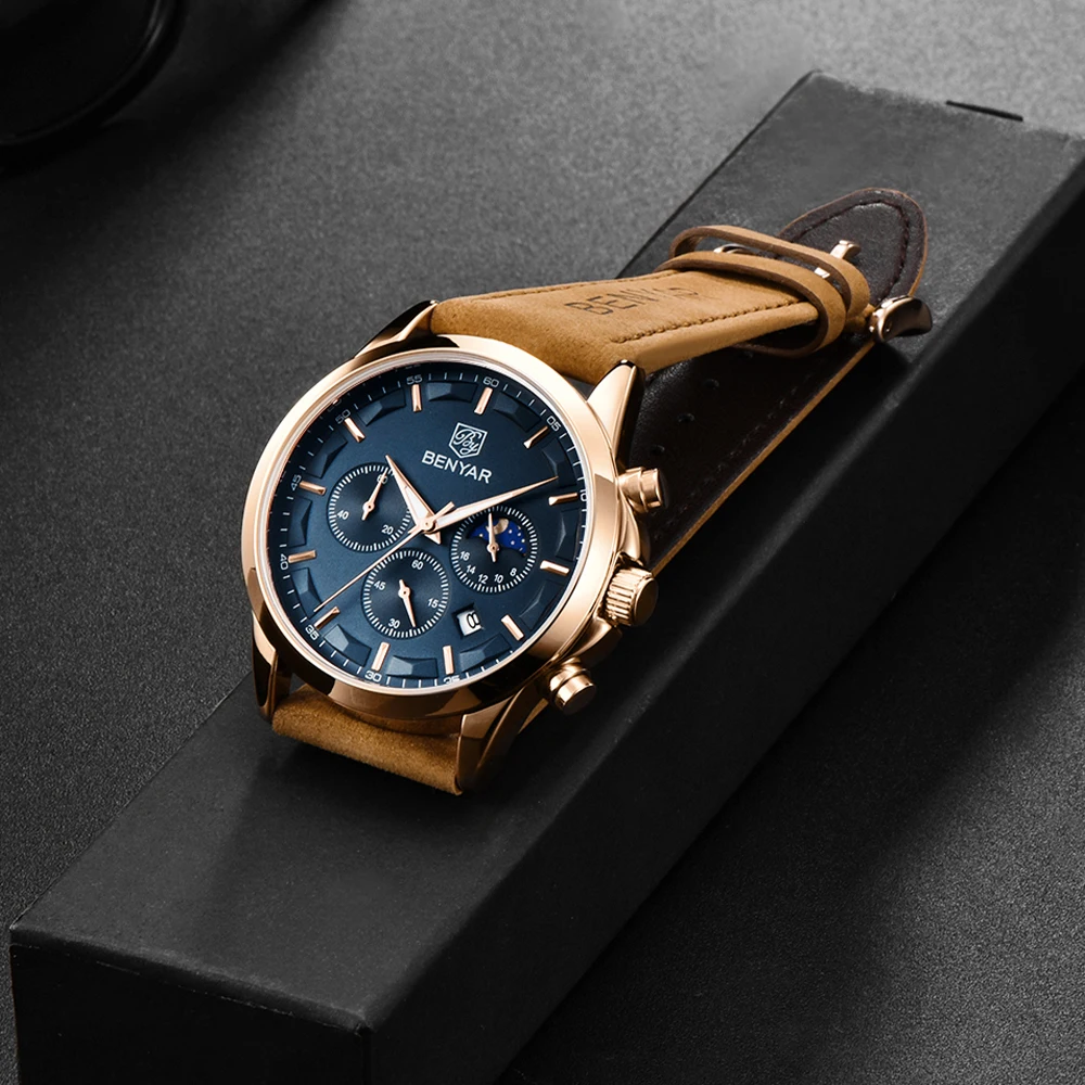Часы наручные BNEYAR Мужские кварцевые брендовые модные спортивные