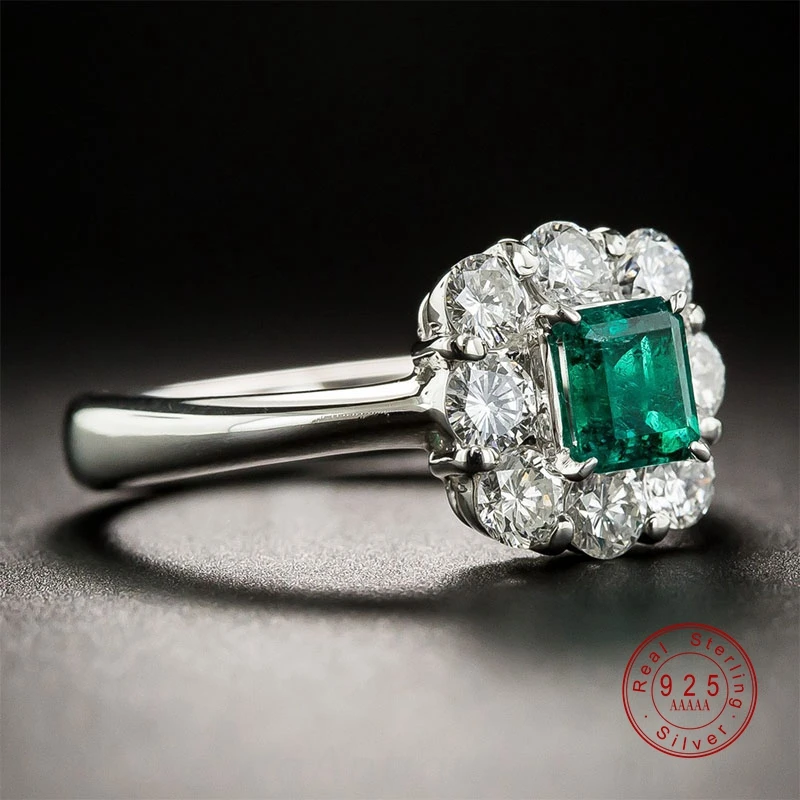 Женское Винтажное кольцо с зеленым кубическим цирконием обручальные кольца